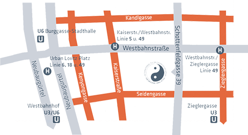 Lageplan Tai Chi Vienna im 7. Bezirk